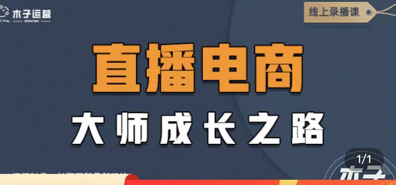 直播电商高手成长之路：教你成为直播电商大师，玩转四大板块-甘南项目网