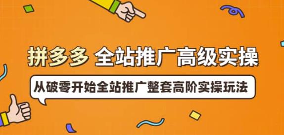 拼多多全站推广高级实操：从破零开始全站推广整套高阶实操玩法-甘南项目网