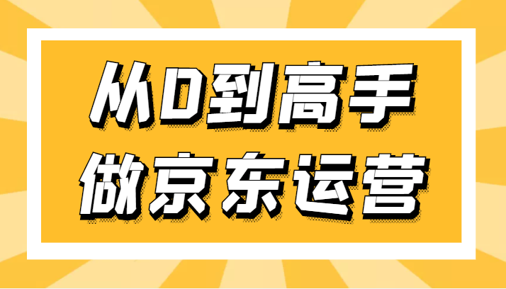 从0到高手做京东运营，从基础到高级，带你玩转京东电商平台-甘南项目网