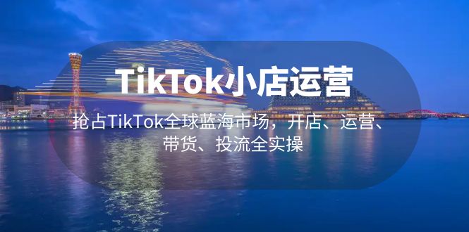 TikTok小店运营 抢占TikTok全球蓝海市场，开店、运营、带货、投流全实操-甘南项目网