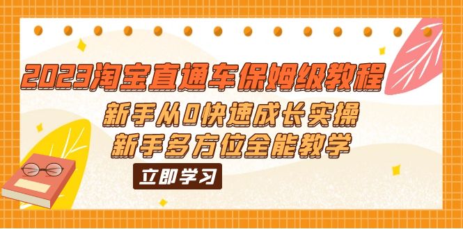 2023淘宝直通车保姆级教程：新手从0快速成长实操，新手多方位全能教学-甘南项目网