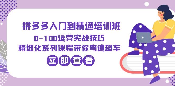 2023拼多多入门到精通培训班：0-100运营实战技巧 精细化系列课带你弯道超车-甘南项目网