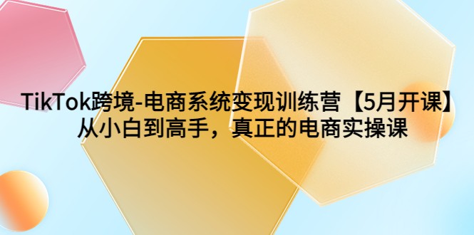 TikTok跨境-电商系统变现训练营【5月新课】从小白到高手，真正的电商实操课-甘南项目网