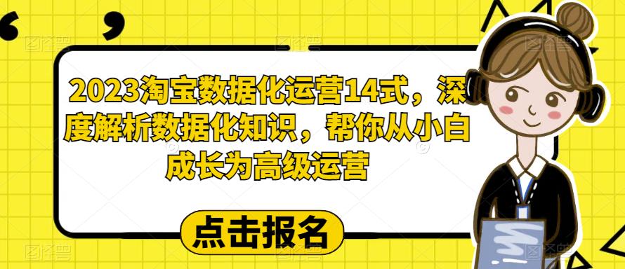 2023淘宝数据化-运营 14式，深度解析数据化知识，帮你从小白成长为高级运营-甘南项目网