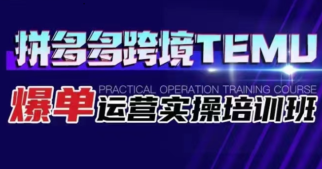 拼多多跨境TEMU爆单运营实操培训班 海外拼多多的选品、运营、爆单-甘南项目网
