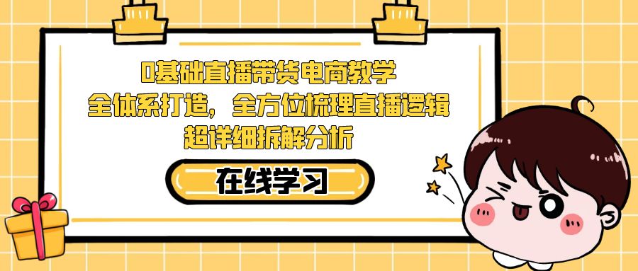 0基础直播带货电商教学：全体系打造，全方位梳理直播逻辑，超详细拆解分析-甘南项目网