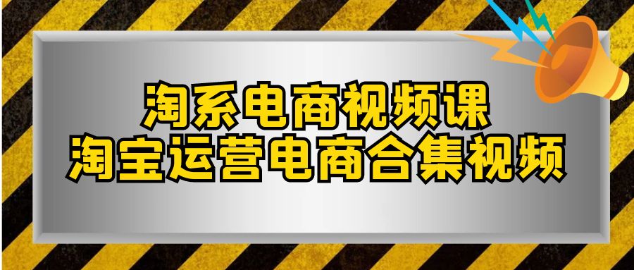 淘系电商视频课，淘宝运营电商合集视频（33节课）-甘南项目网