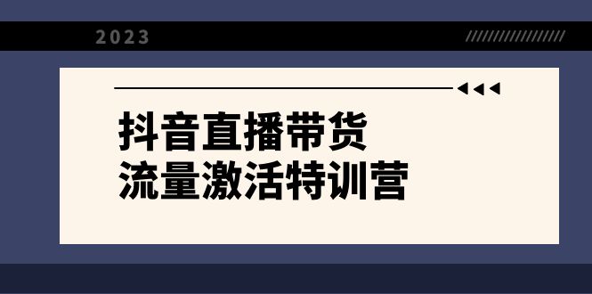 抖音直播带货-流量激活特训营，入行新手小白主播必学（21节课+资料）-甘南项目网