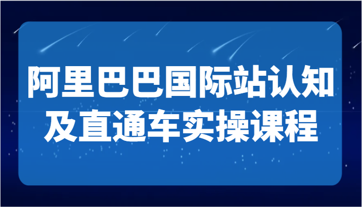 阿里巴巴国际站认知及直通车实操课-国际地产逻辑、国际站运营定位、TOP商家运营思路-甘南项目网