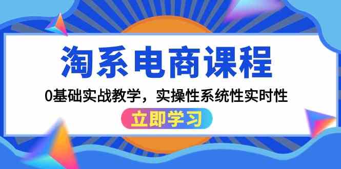 淘系电商课程，0基础实战教学，实操性系统性实时性（15节课）-甘南项目网