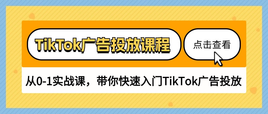 TikTok广告投放课程，从0-1实战课，带你快速入门TikTok广告投放（30节课）-甘南项目网