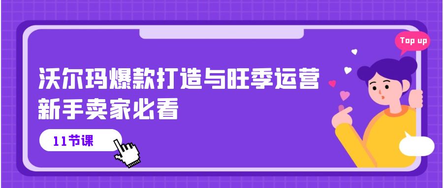 沃尔玛爆款打造与旺季运营，新手卖家必看（11节视频课）-甘南项目网