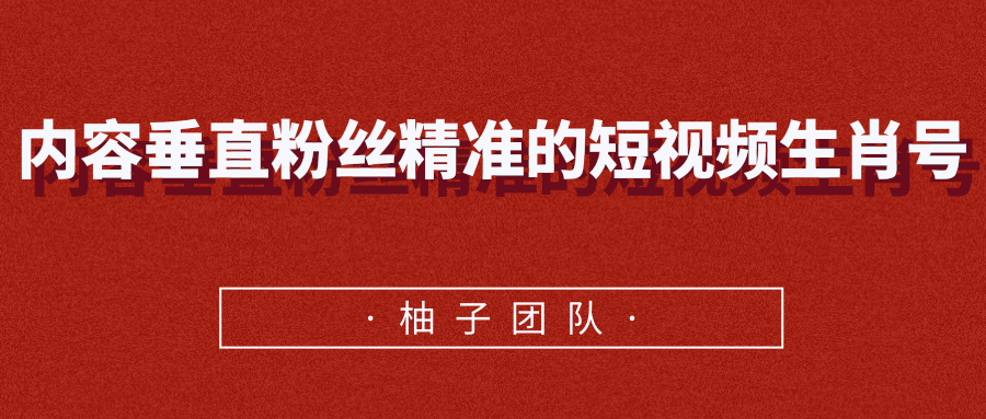 内容垂直粉丝精准的短视频生肖号，小众领域简单操作月入10000+-甘南项目网