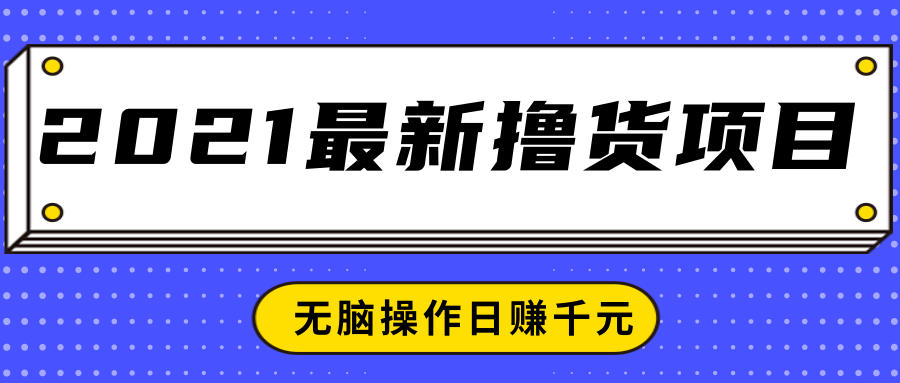 2021最新撸货项目，一部手机即可实现无脑操作轻松日赚千元-甘南项目网