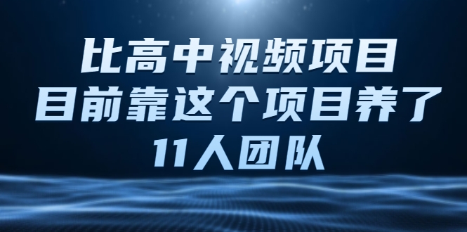 中视频项目，目前靠这个项目养了11人团队【视频课程】-甘南项目网