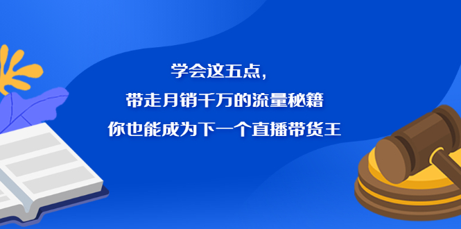 学会这五点，带走月销千万的流量秘籍，你也能成为下一个直播带货王-甘南项目网