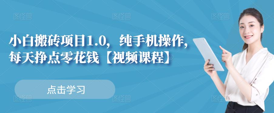 小白搬砖项目1.0，纯手机操作，每天兼职挣点零花钱-甘南项目网