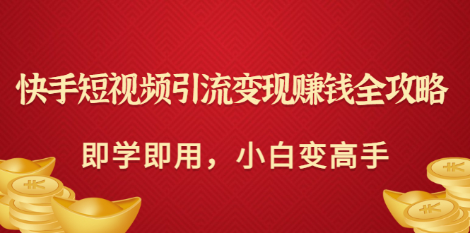 快手短视频引流变现赚钱全攻略：即学即用，小白变高手（价值398元）-甘南项目网