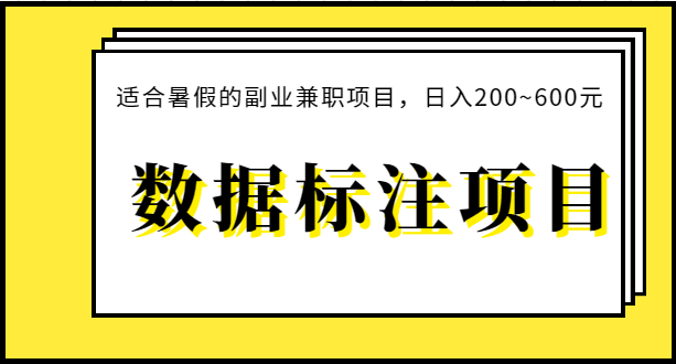 数据标注项目：适合暑假的副业兼职项目，日入200~600元-甘南项目网