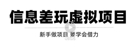 借助信息差操作虚拟项目，互联网大佬都在用（年入百万）！【视频教程】-甘南项目网