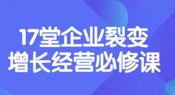 盈利增长17堂必修课，企业裂变增长的经营智慧，带你了解增长的本质-甘南项目网