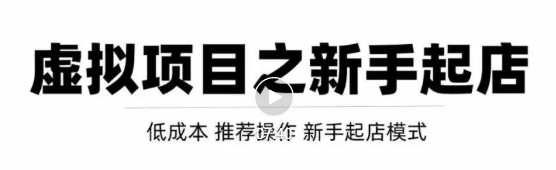 虚拟项目快速起店模式，0成本打造月入几万虚拟店铺！【视频教程】-甘南项目网