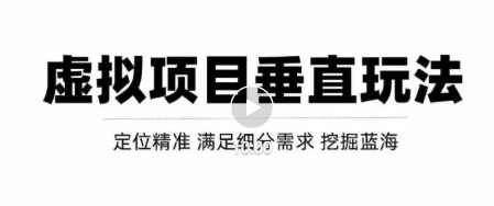 虚拟项目垂直细分类目玩法，新手快速起店，轻松月入上万！【视频教程】-甘南项目网