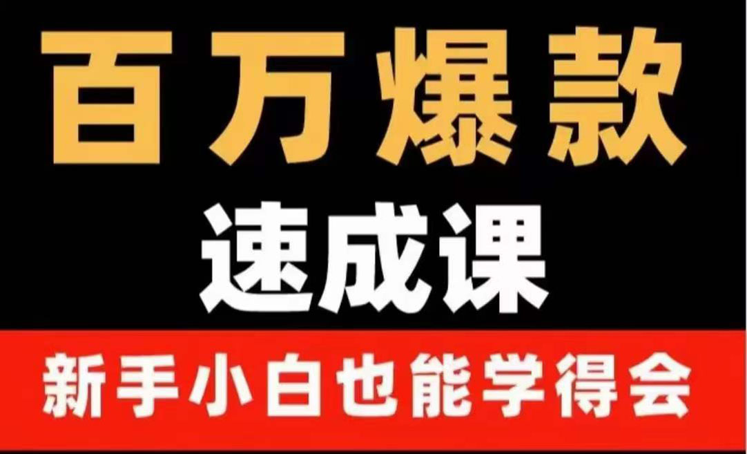 百万爆款速成课：用数据思维做爆款，小白也能从0-1打造百万播放视频-甘南项目网