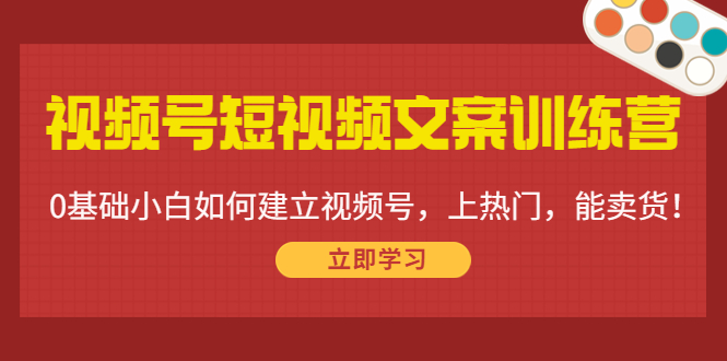 视频号短视频文案训练营：0基础小白如何建立视频号，上热门，能卖货！-甘南项目网