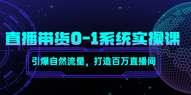 直播带货0-1系统实操课，引爆自然流量，打造百万直播间-甘南项目网