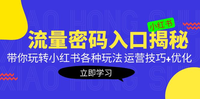 小红书流量密码入口揭秘：带你玩转小红书各种玩法 运营技巧+优化-甘南项目网