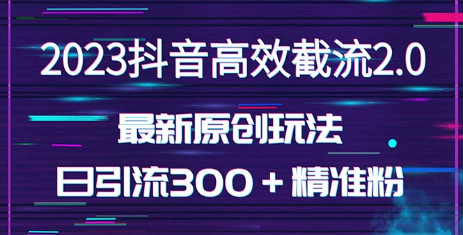 日引300＋创业粉，独家抖音高效截流2.0玩法（价值1280元）-甘南项目网