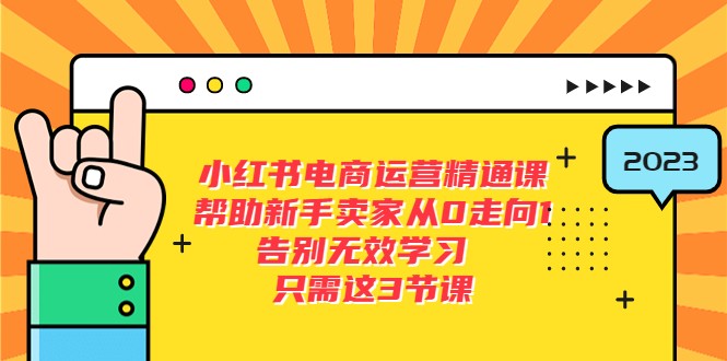 小红书电商·运营精通课，帮助新手卖家从0走向1 告别无效学习（17节视频课）-甘南项目网