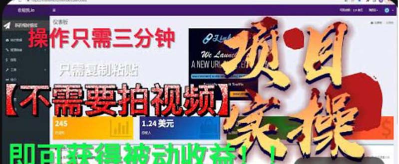 最新国外掘金项目 不需要拍视频 即可获得被动收益 只需操作3分钟实现躺赚-甘南项目网