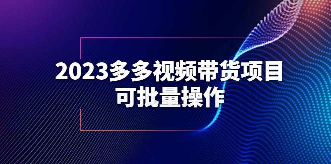 2023多多视频带货项目，可批量操作【保姆级教学】-甘南项目网