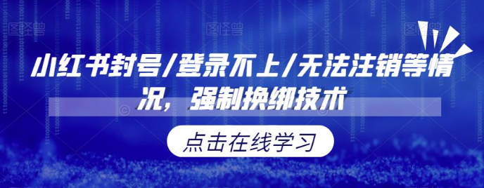 小红书封号/登录不上/无法注销等情况，强制换绑技术【修正】-甘南项目网