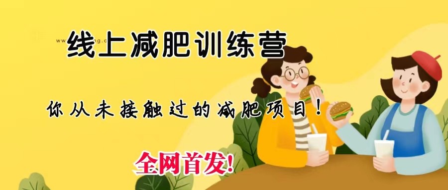 线上减肥训练营，足不出户，仅靠拉几个社群发几条朋友圈，就可实现月入五位数-甘南项目网