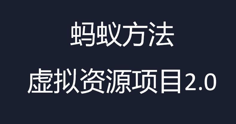 虚拟资源掘金课，虚拟资源的全套玩法 价值1980元-甘南项目网