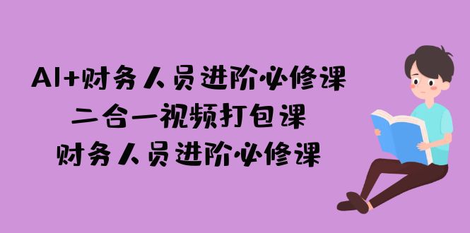 AI + 财务人员进阶必修课二合一视频打包课，财务人员进阶必修课-甘南项目网