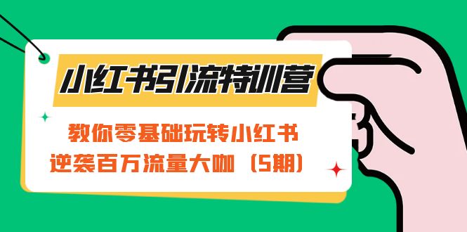 小红书引流特训营-第5期：教你零基础玩转小红书，逆袭百万流量大咖-甘南项目网