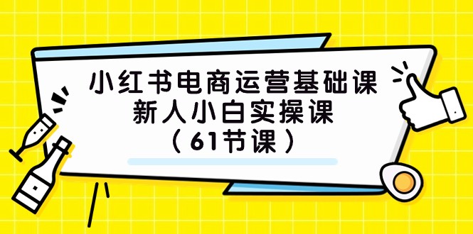 小红书电商运营基础课，新人小白实操课（61节课）-甘南项目网