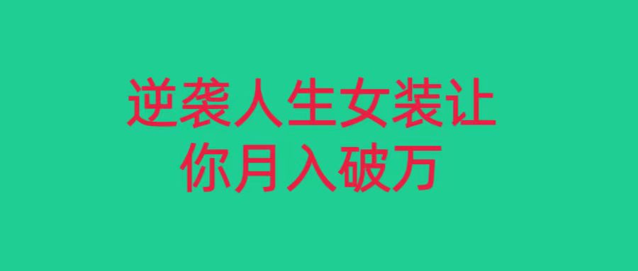 小红书女装无货源月入过万，只要努力就会有成效！-甘南项目网