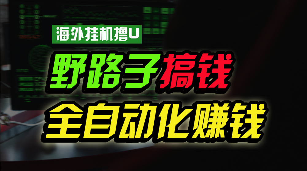 海外挂机撸U新平台，日赚15美元，全程无人值守，可批量放大，工作室内部项目！-甘南项目网