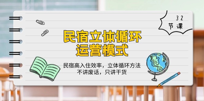 民宿立体循环运营模式：民宿高入住效率，立体循环方法，只讲干货（32节）-甘南项目网