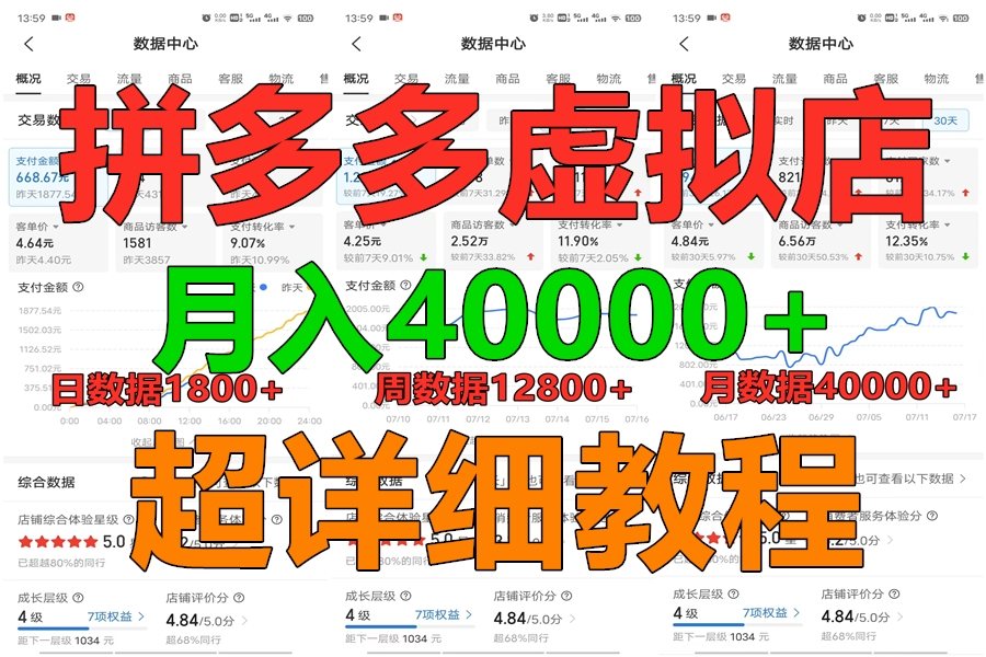 拼多多虚拟电商训练营月入40000+，全网最详细，你做你也行，暴利稳定长久-甘南项目网