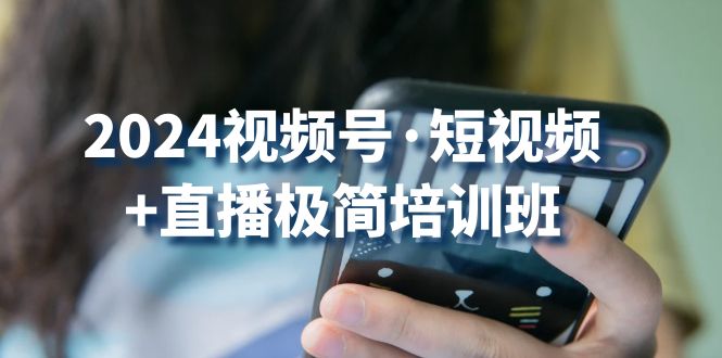 2024视频号短视频+直播极简培训班：抓住视频号风口，流量红利-甘南项目网