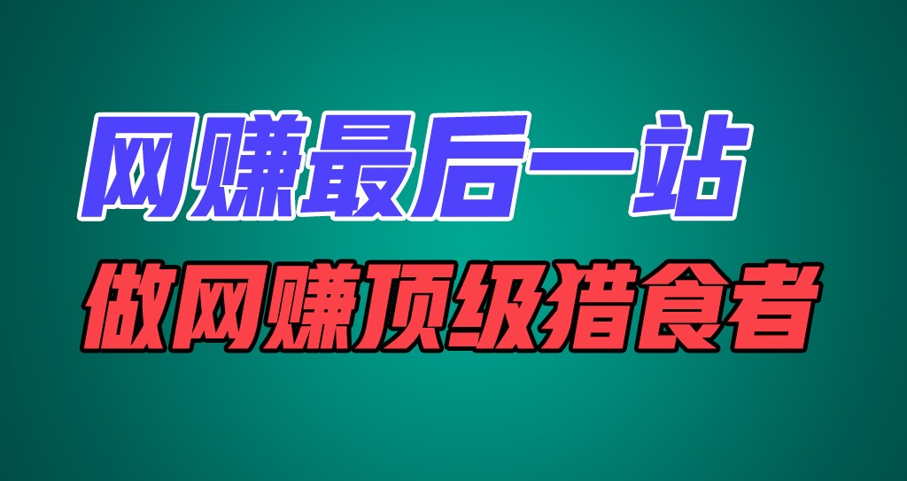 网赚最后一站，卖项目，做网赚顶级猎食者-甘南项目网