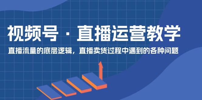 视频号直播运营教学：直播流量的底层逻辑，直播卖货过程中遇到的各种问题-甘南项目网