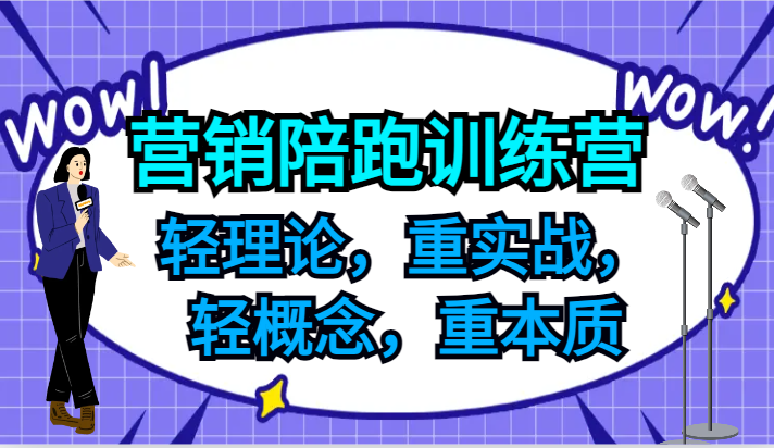 营销陪跑训练营，轻理论，重实战，轻概念，重本质，适合中小企业和初创企业的老板-甘南项目网